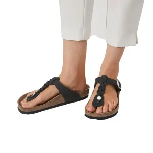 Gizeh Braided Sandals In Black