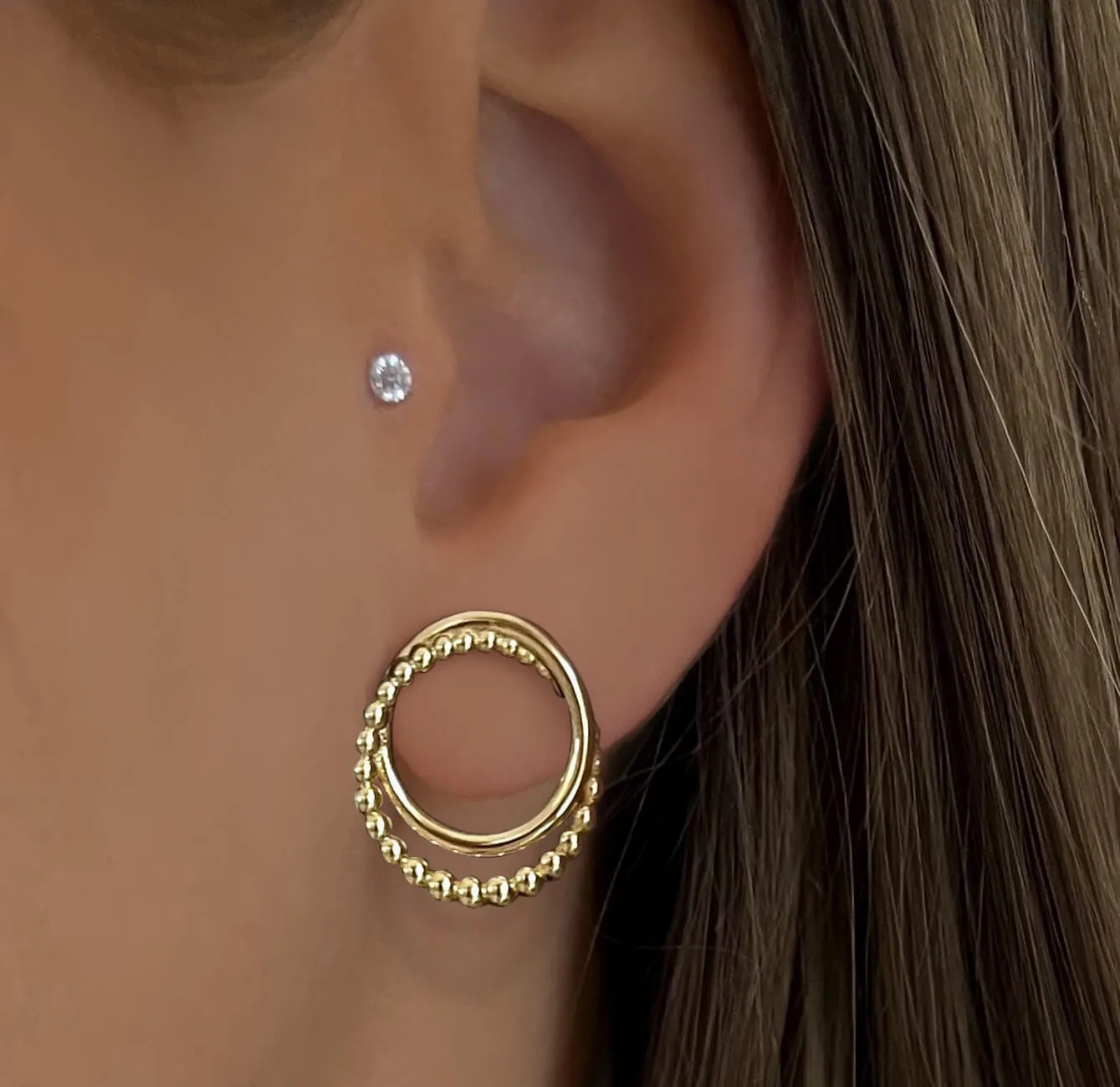 Gold earrings 18k yellow gold