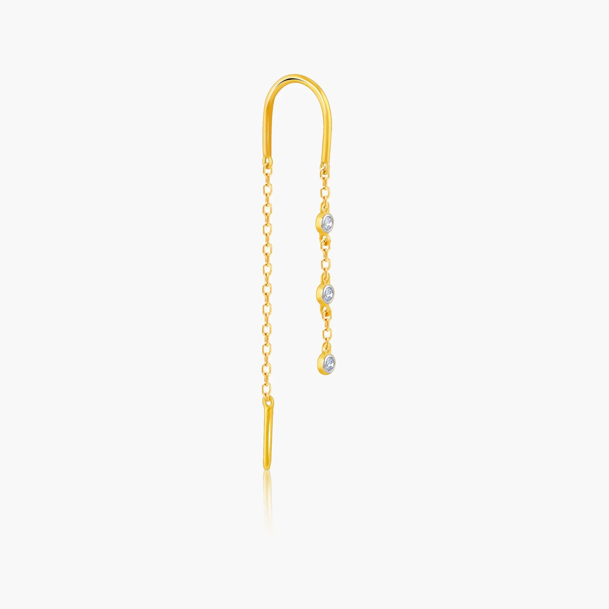 Gold Orion Diamond Sui Dhaga Earrings