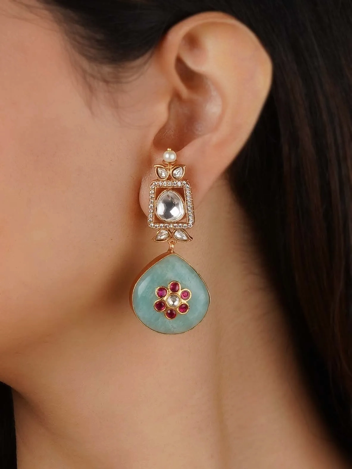 Gold Plated Contemporary Earrings - CC-EAR19