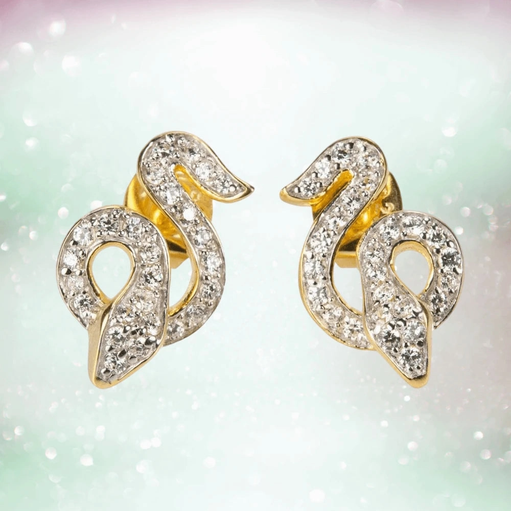 Gold Snake Earrings