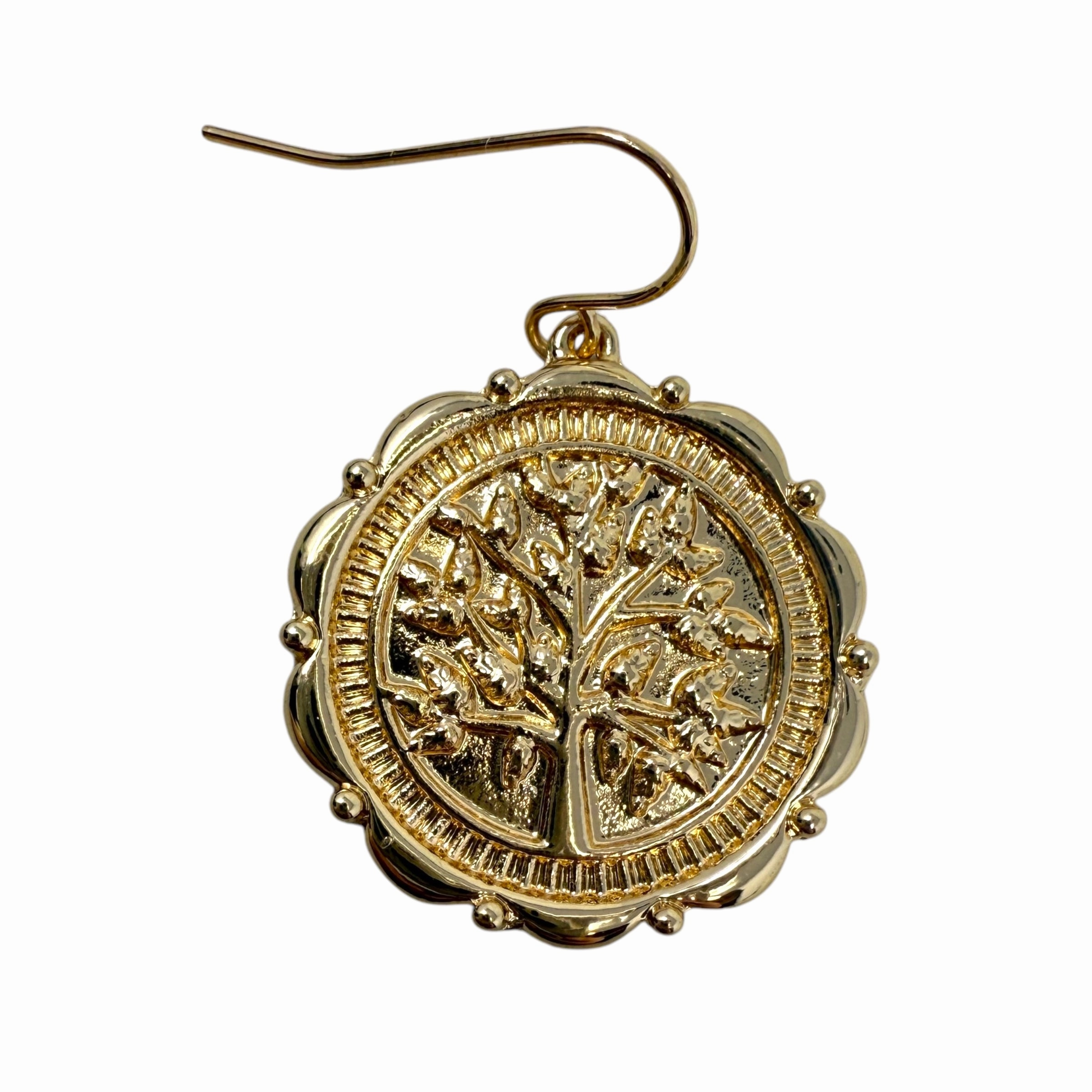 Gold Tone Tree Of Life Drop Earrings By Charter Club