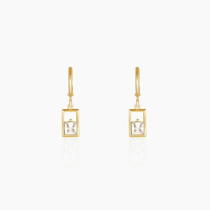 Golden Bask in Glory Hoop Danglers
