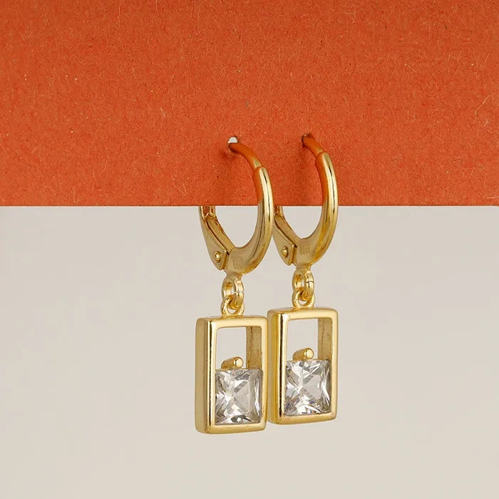 Golden Bask in Glory Hoop Danglers
