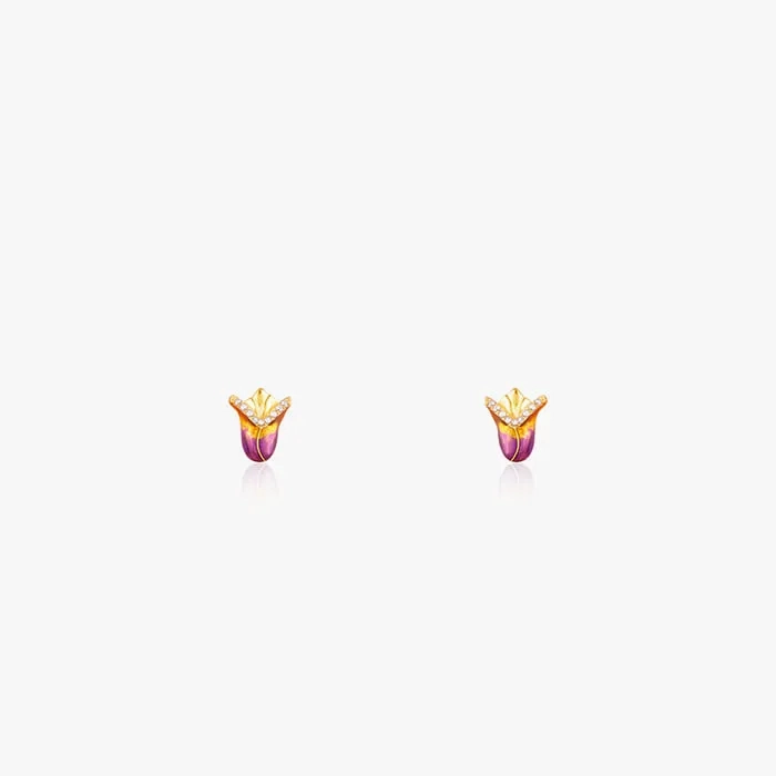 Golden Bell Mallow Bud Convertible Earrings
