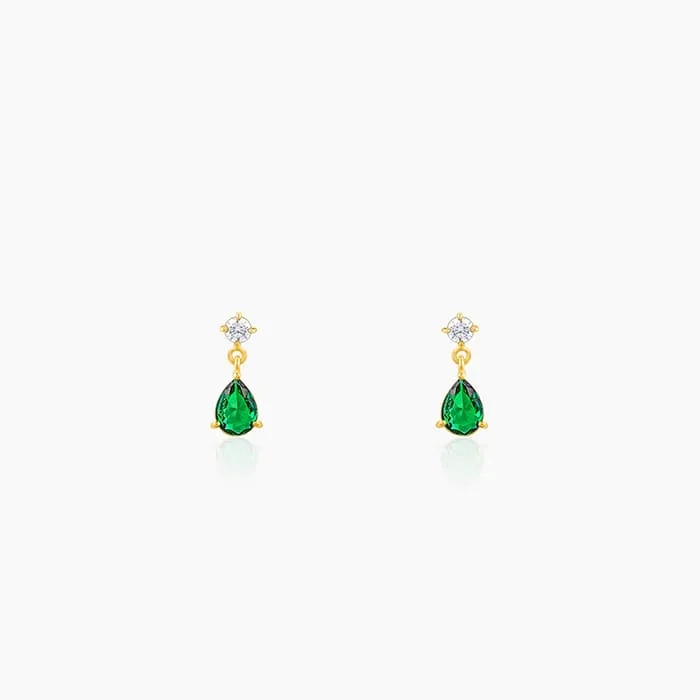 Golden Green Enigma Earrings