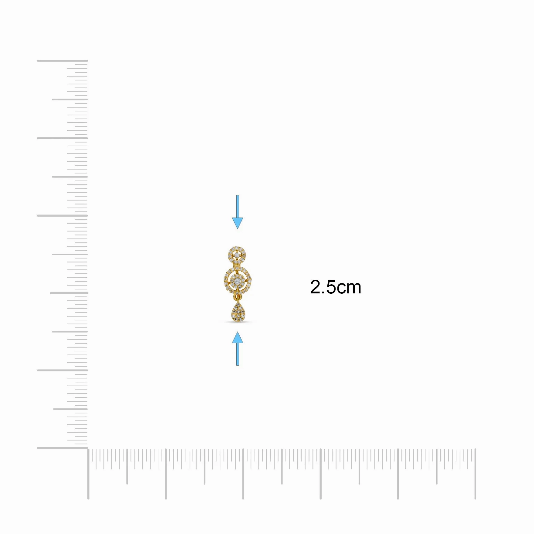GOLDEN HANGING STUD PSHST262W-041