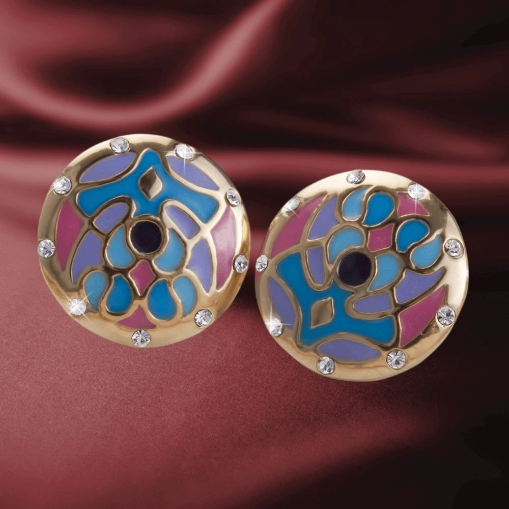Golden Peacock Earrings