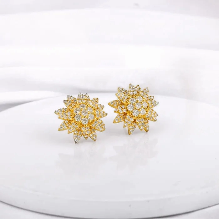 Golden Petals Studs