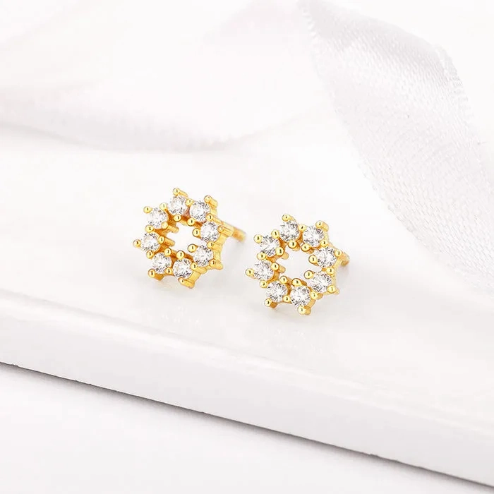 Golden Sparkling Earrings