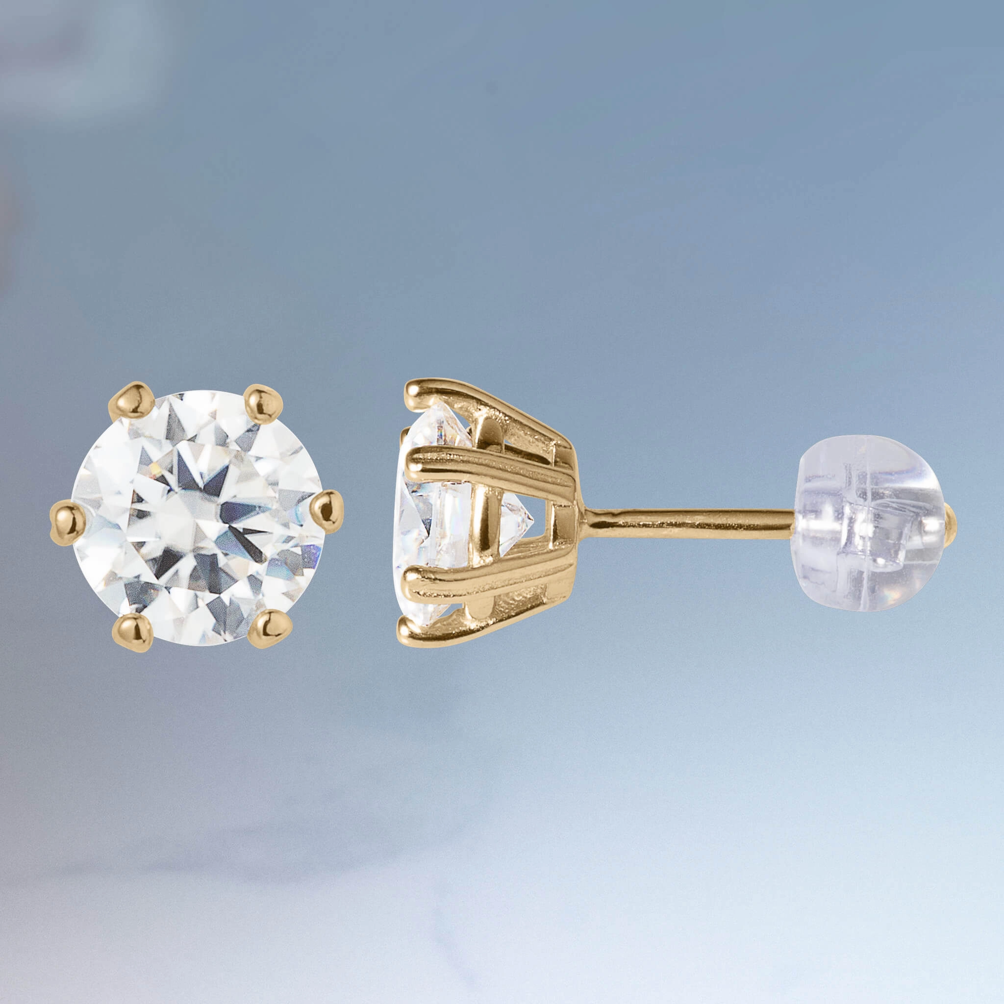 Golden Stardust Moissanite Earrings