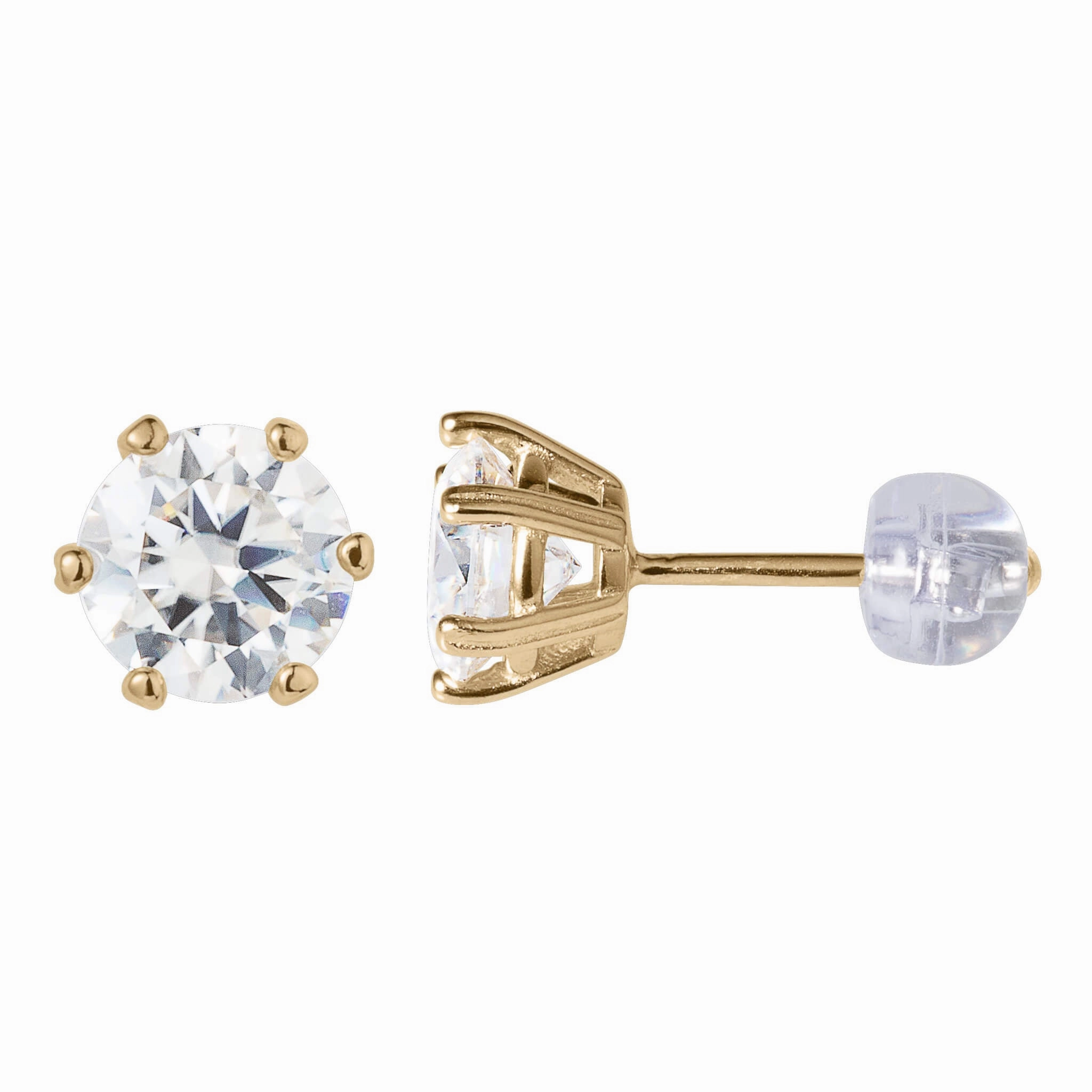 Golden Stardust Moissanite Earrings