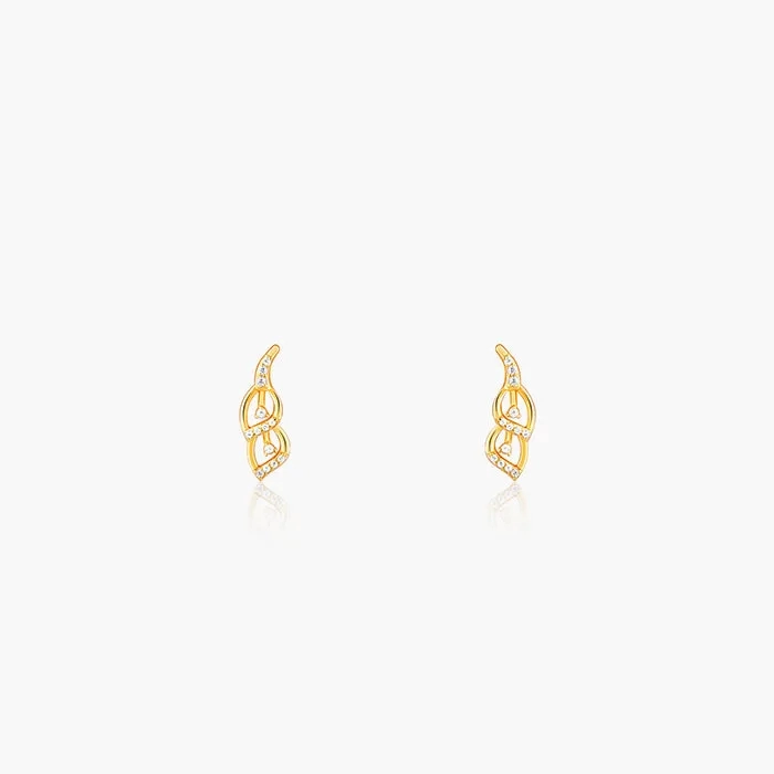 Golden Tiered Shine Earrings