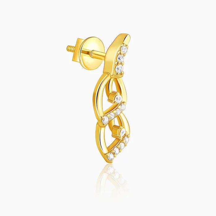 Golden Tiered Shine Earrings