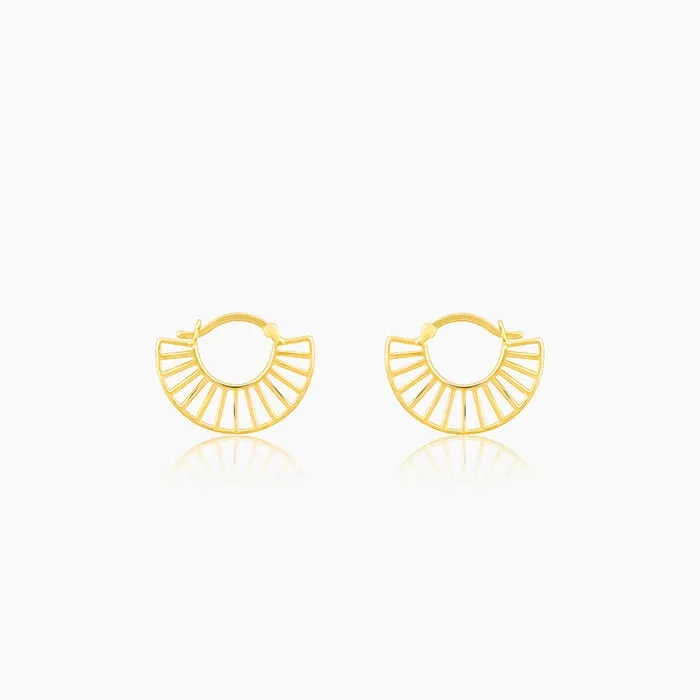 Golden Tracks Hoop Earrings