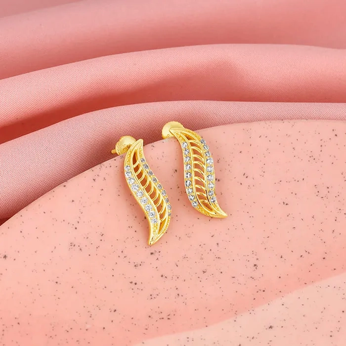 Golden Wavelet Earrings
