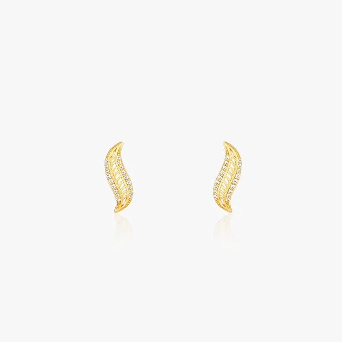 Golden Wavelet Earrings