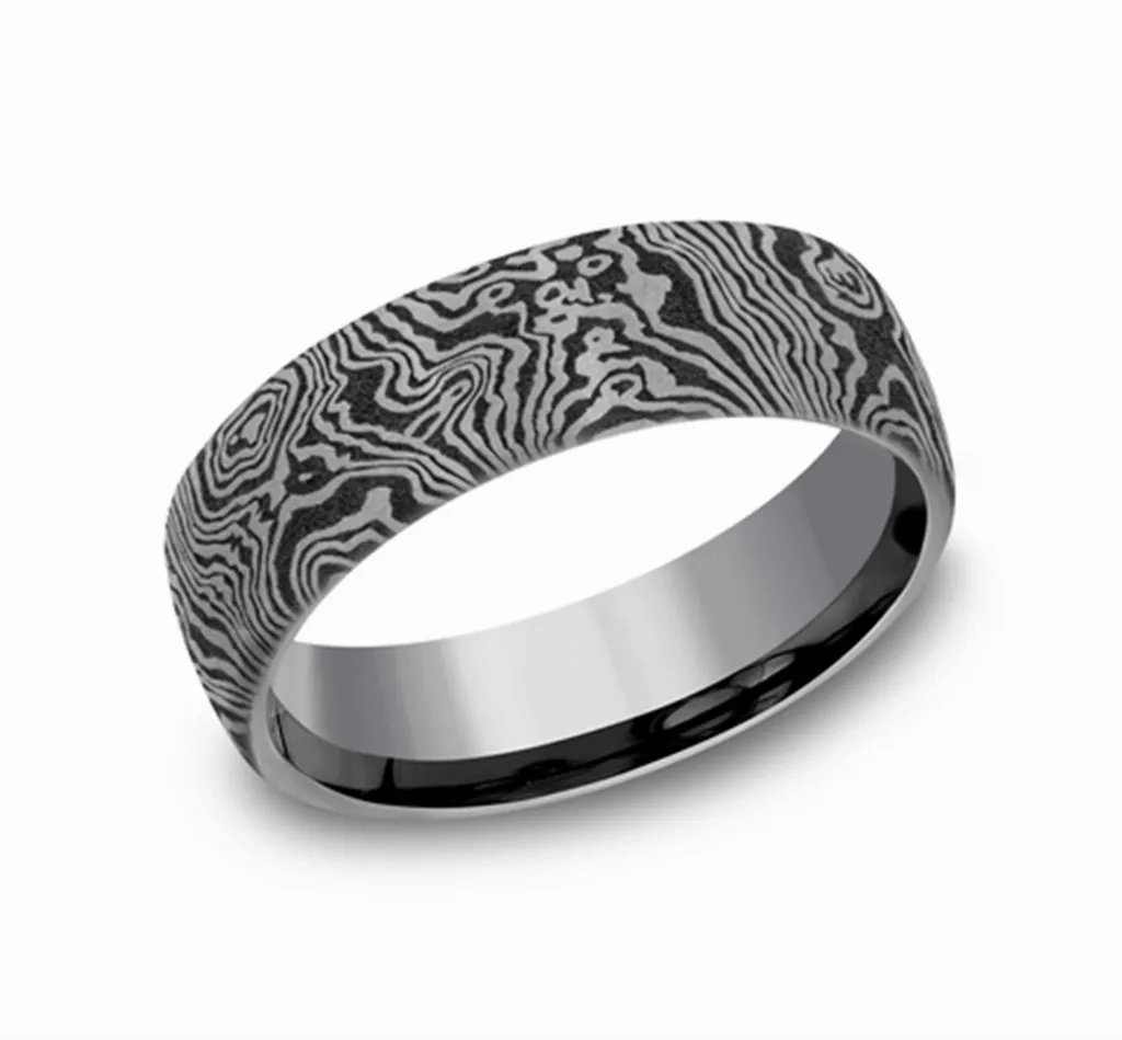 Gray Tantalum ??The Torsion?? 6.5mm European Comfort Fit Wedding Band