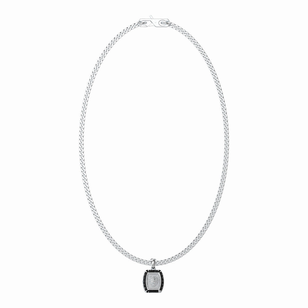 Guess Men's Jewellery Stainless Steel 16mm Lion Charm Pendant on 21" Chain