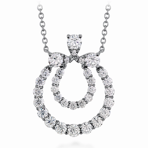 Hearts On Fire Aerial Double Circle Pendant Necklace