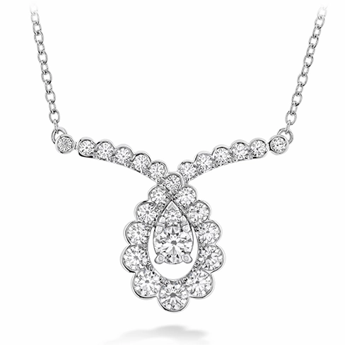 Hearts On Fire Aerial Regal Scroll Drop Diamond Necklace
