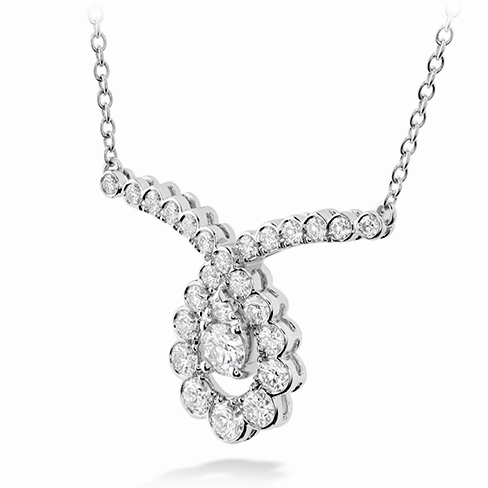 Hearts On Fire Aerial Regal Scroll Drop Diamond Necklace
