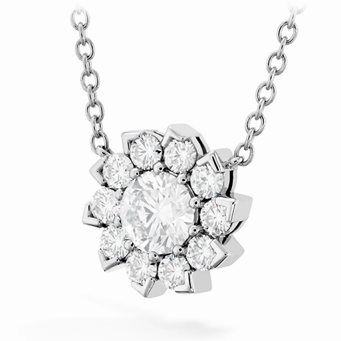 Hearts On Fire Aerial Sol Halo Necklace