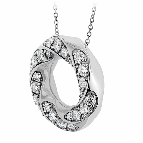 Hearts On Fire Atlantico Circle Pave Pendant Necklace
