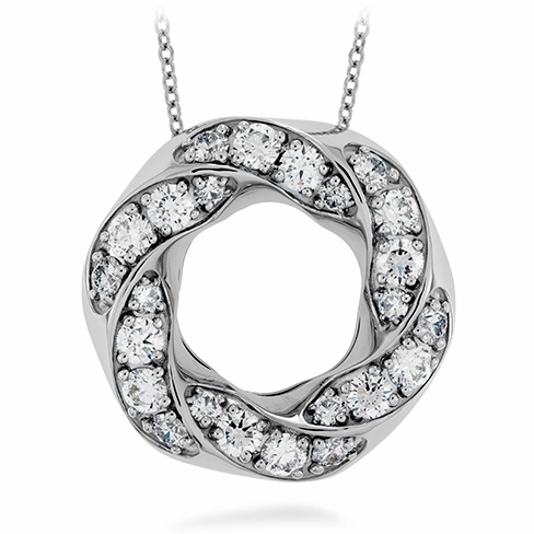 Hearts On Fire Atlantico Circle Pave Pendant Necklace