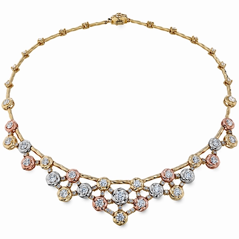 Hearts On Fire Atlantico Tri Color Diamond Necklace