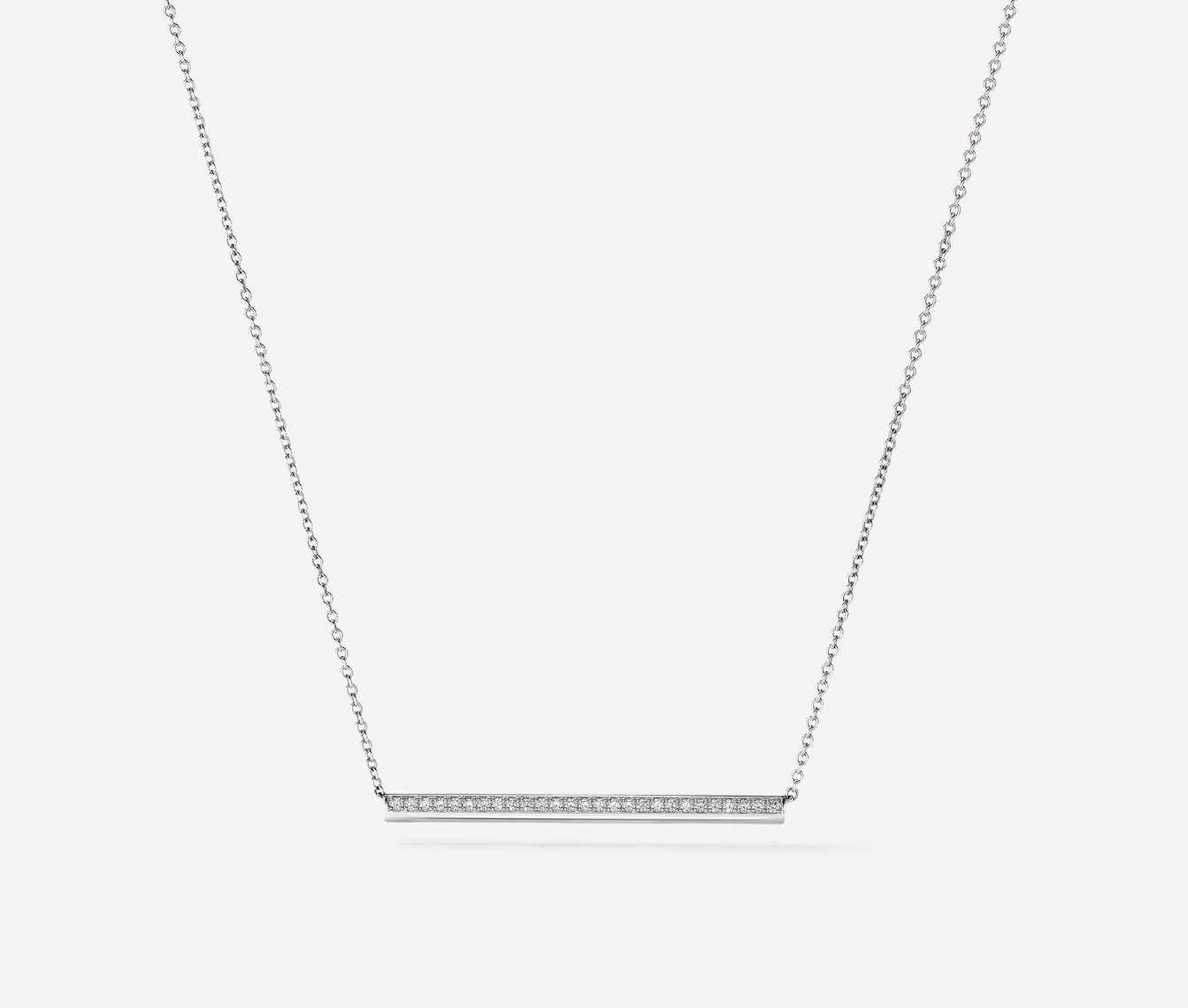 Hearts on Fire Barre Pave 0.15ctw Diamond Pendant Necklace in 18k White Gold