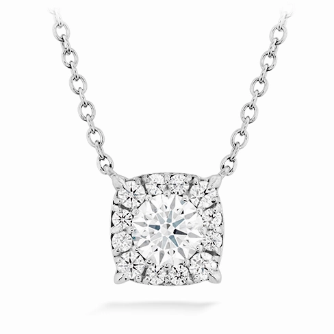 Hearts On Fire Custom Halo Diamond Necklace