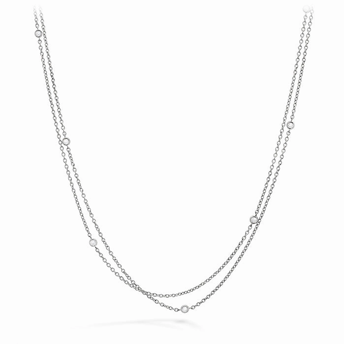 Hearts On Fire Double Chain Bezel Necklace