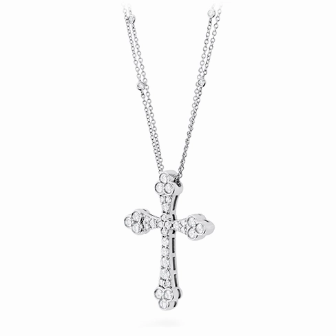 Hearts On Fire Effervescence Graceful Cross Diamond Necklace
