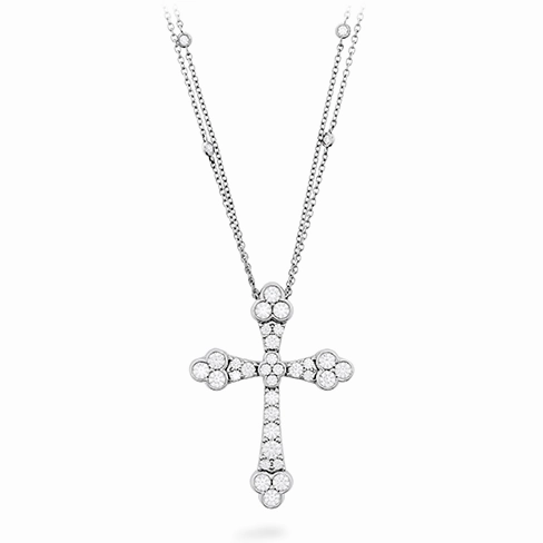 Hearts On Fire Effervescence Graceful Cross Diamond Necklace