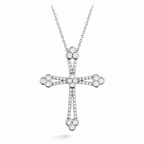 Hearts On Fire Effervesence Open Cross Diamond Necklace