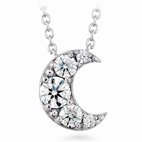 Hearts On Fire Fulfillment Half Moon Pendant Necklace