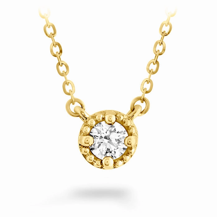 Hearts On Fire Liliana Milgrain Single Diamond Pendant Necklace