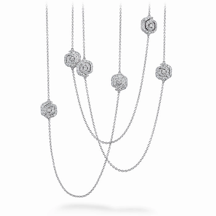 Hearts On Fire Lorelei Diamond and Ruby Floral Station Necklace