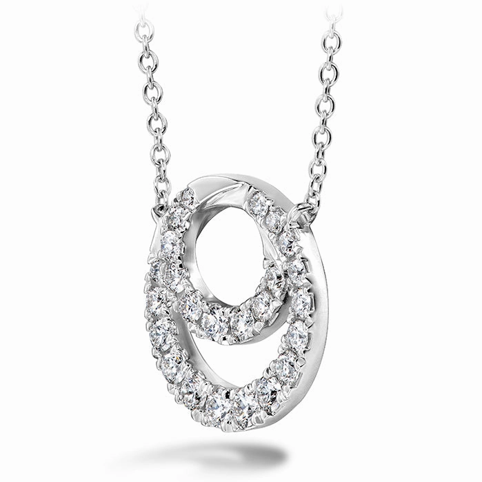 Hearts On Fire Lorelei Double Halo Diamond Pendant Necklace