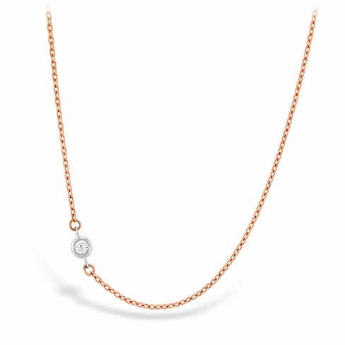 Hearts On Fire Signature Off-Set Single Bezel Necklace