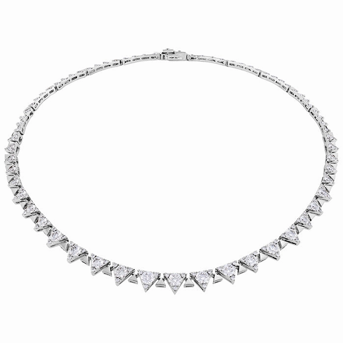 Hearts On Fire Triplicity Space Diamond Line Necklace
