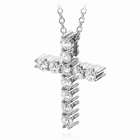 Hearts On Fire Whimsical Cross Pendant Necklace