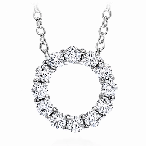Hearts On Fire Whimsical Mini Circle Pendant Necklace
