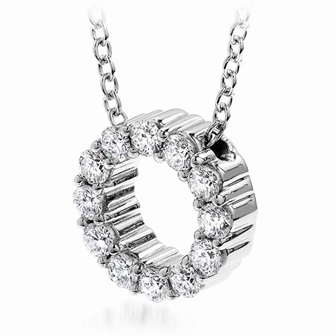 Hearts On Fire Whimsical Mini Circle Pendant Necklace