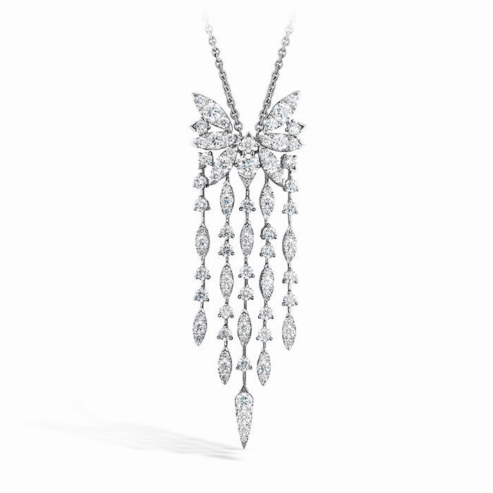 Hearts On Fire White Kites Bird Long Diamond Necklace