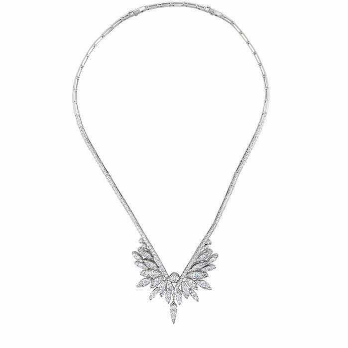Hearts On Fire White Kites Crest Drop Diamond Necklace