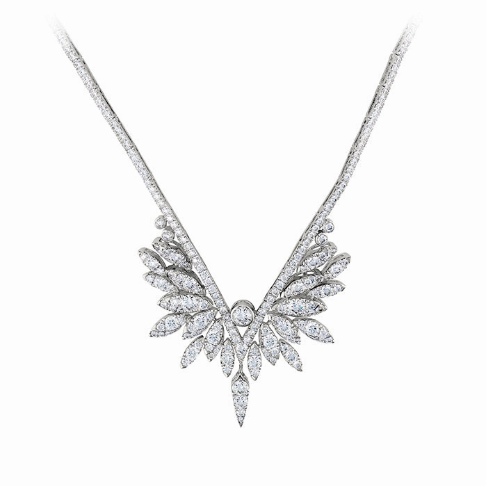 Hearts On Fire White Kites Crest Drop Diamond Necklace