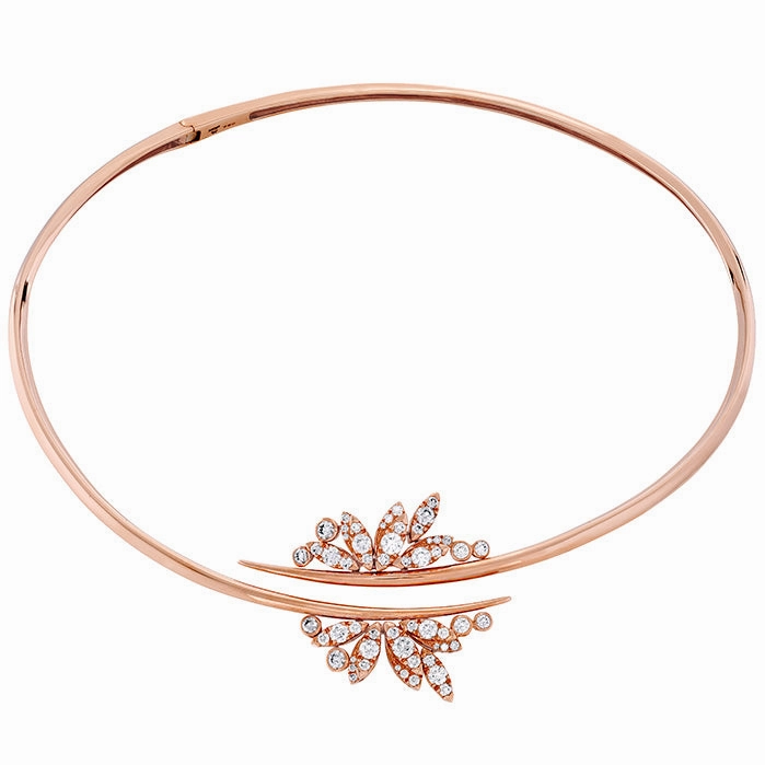 Hearts On Fire White Kites Feathers Collar Diamond Necklace
