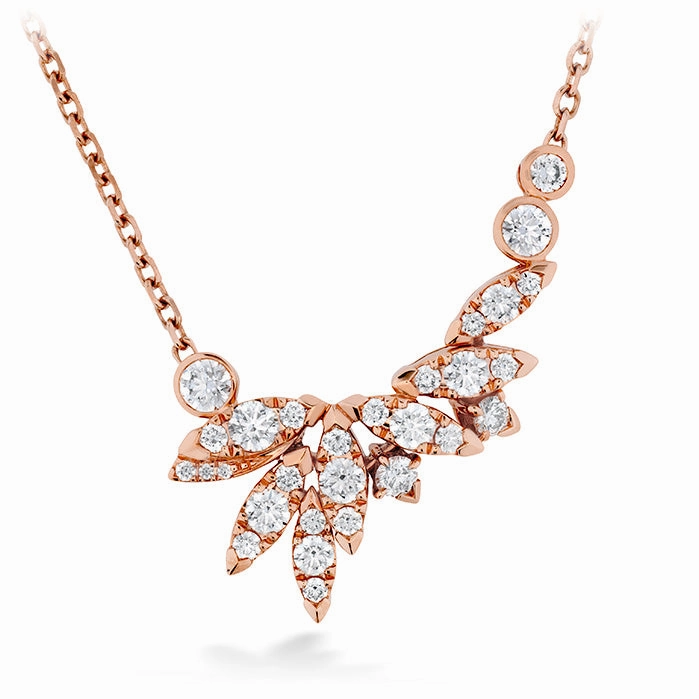 Hearts On Fire White Kites Feathers Diamond Necklace